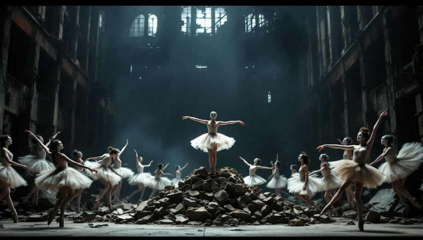 A ballet company rehearsal, highlighting the role of dance in preserving industrial history